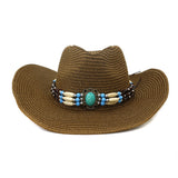 Wester Hats Beach Hat Sun Hat Broad-Brimmed Hat Straw Cowboy Hat