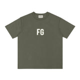 Fog T Shirt FG Letter Short Sleeve High Street Men and Women Tshirt Plus Size Retro Sports fear of god essential