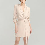 Women Skirt & Blzer Suit Uniform Designs Formal Style Office Lady Bussiness Attire Business Suit V-neck Long Sleeve Shirt