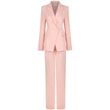 Women Pant Suit Uniform Designs Formal Style Office Lady Bussiness Attire Pink Suit Business Suit