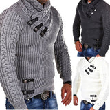 Men's Sweater Long Sleeve Leather Ring Top