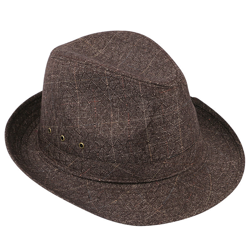 Fedora Hat Top Hat Men's Middle-Aged and Elderly Men Fedora Hat