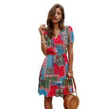 Russian Style Dress Spring and Summer Women's Clothing Casual Breathable Dress