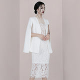Women Skirt & Blzer Suit Uniform Designs Formal Style Office Lady Bussiness Attire Lace Dress Set