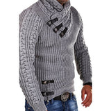 Men's Sweater Long Sleeve Leather Ring Top