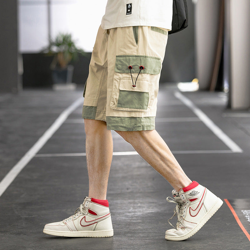 Men's Summer plus Size Retro Sports Shorts Casual Loose Fifth Pants Men Cargo Pant