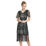 Flapper Dress Sequined Tassel Dress Dress Vintage Tassel Dress Party Banquet Small Dress