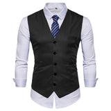 Mens Dress Vests Business Waistcoat Men's Suit Vest Casual Business Wear