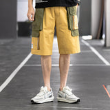 Men's Summer Shorts Men's Large Size Retro Sports Casual Loose Color Matching Fifth Pants Men Cargo Pant