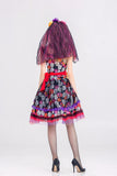 Jalisco Clothing Rose Skull Print Ghost Bridal