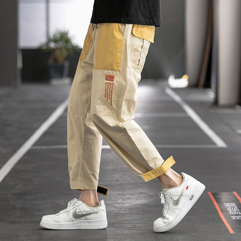 Men's Summer Men's Casual Loose Large Size Retro Sports Straight-Leg Trousers Men Cargo Pant