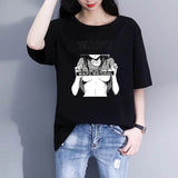 Anime Tshirts Aesthetic Men's Shirt Men's Anime Print Casual Simple T-shirt Top