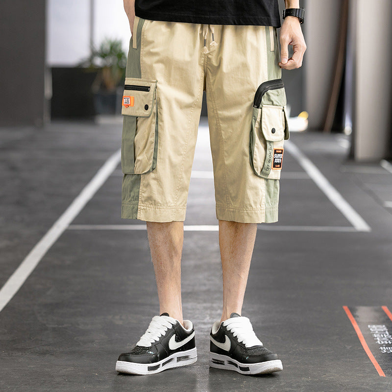 Men's Summer plus Size Retro Sports Shorts Men's Casual Loose Fifth Pants Men Cargo Pant
