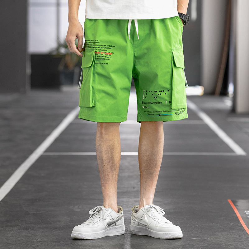 Men's Summer plus Size Retro Sports Shorts Men's Casual Loose Fifth Pants Men Cargo Pant