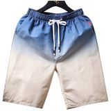 Mens Swim Trunks Summer Pirate Shorts Men's Youth Fashion Gradient Casual Pants Thin Pants Loose Quick-Drying Beach Pants Men