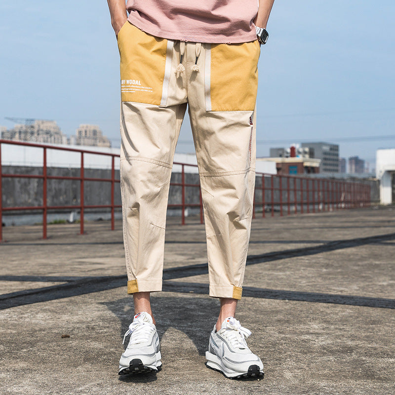 Men's Summer plus Size Retro Sports Shorts Men's Casual Loose Print Straight-Leg Trousers Men's Summer Trousers