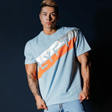 Slim Fit Muscle Gym Men T Shirt Men Rugged Style Workout Tee Tops Summer Muscle Workout Short Sleeve Men's Trendy Slim Outdoor Running Breathable Casual T-shirt