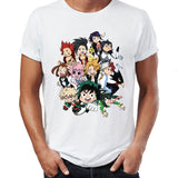 Anime Tshirts Aesthetic Men's Shirt My Hero Academia Short Sleeve Printed T-shirt Men's Anime Print Top