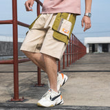 Men's Summer plus Size Retro Sports Shorts Men's Casual Loose Color Matching Fifth Pants Men's Summer Trousers