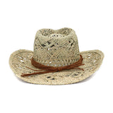 Wester Hats Spring/Summer Western Cowboy Hat Hand-Woven Straw Hat Sun Protection Sun Hat