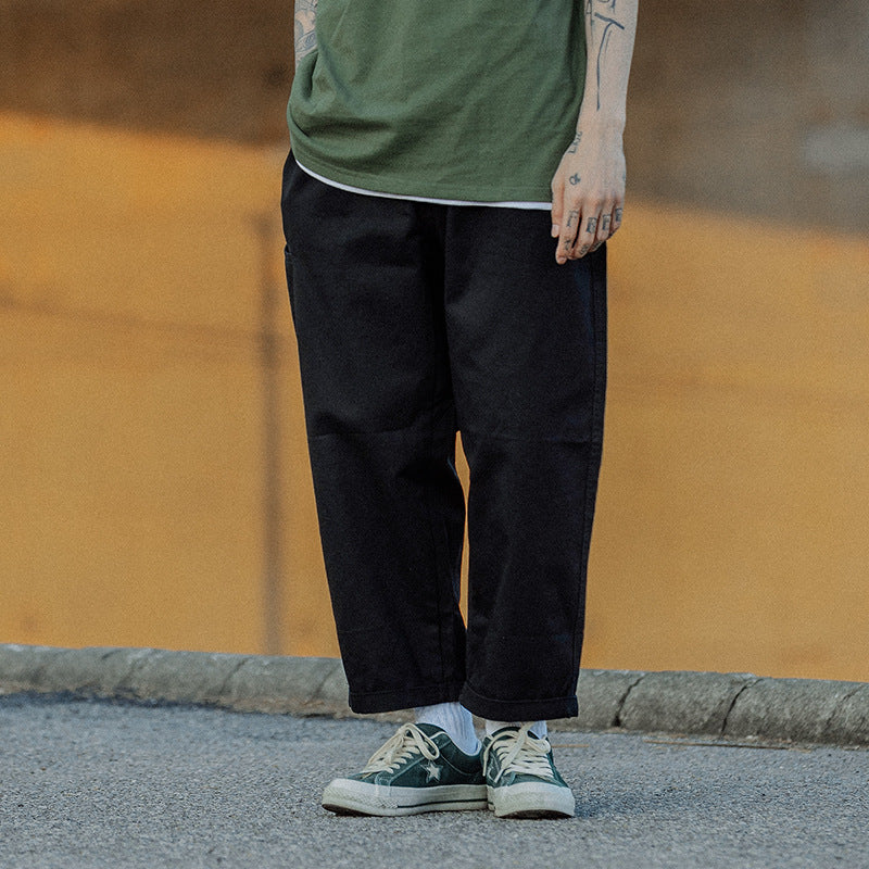 Ankle-Length Pants Men's plus Size Retro Sports Trousers Simple Straight Casual Men's Clothing Men Pants
