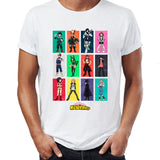 Anime Tshirts Aesthetic Men's Shirt My Hero Academia Short Sleeve Printed T-shirt Men's Anime Print Top