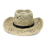 Wester Hats Hand-Woven Western Cowboy Hat Straw Hat Travel Sun-Proof Sun Hat