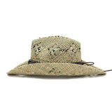 Wester Hats Grass Hand-Knitted Western Cowboy Hat Straw Hat Sun Hat