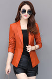 1970 East West Leather Jacket Women's Short Slim Motorcycle Clothing Women's Leather Jacket