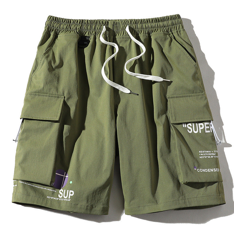 Men's Summer plus Size Vintage Sports Shorts Casual Loose Cropped Pants Men's Summer Trousers