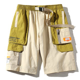 Men's Summer plus Size Retro Sports Beach Pants Shorts Men's Casual Loose Color Matching Fifth Pants Men's Summer Trousers