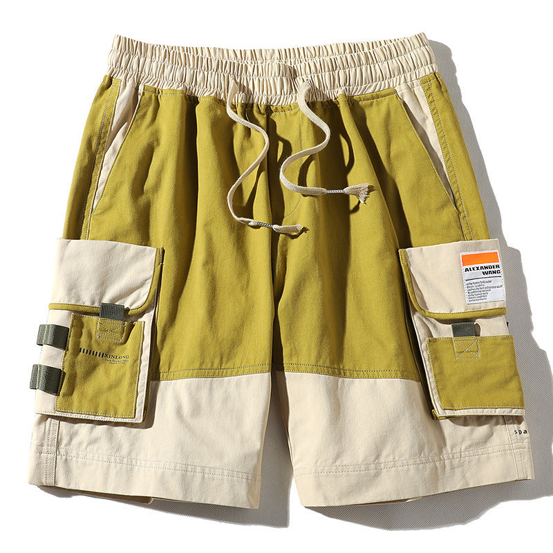 Men's Summer Short plus Size Beach Pants Retro Sports Men's Casual Loose Cropped Pants Men's Summer Trousers