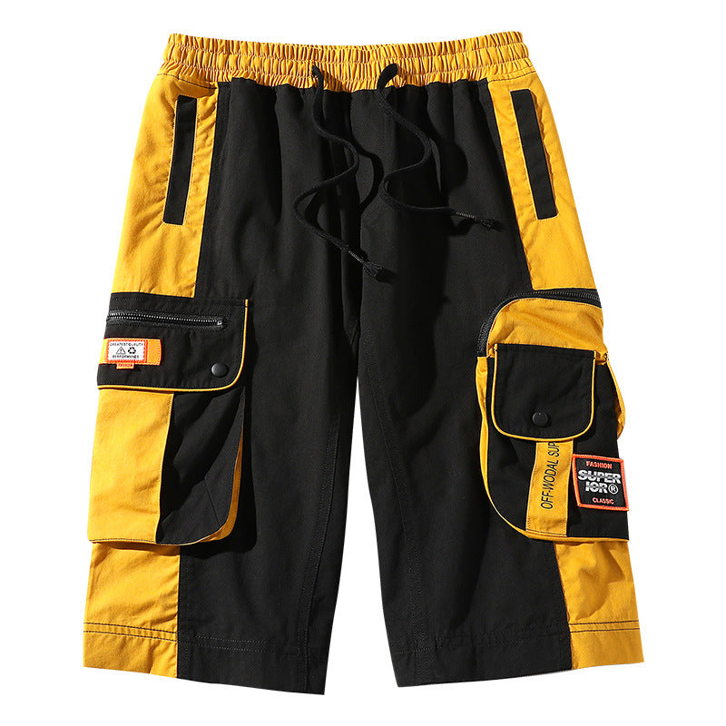 Men's New Clothes plus Size Beach Pants Retro Sports Shorts Men's Casual Loose Cropped Pants Men's Summer Trousers