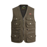 Tactics Style Men's Outdoor Vest Tactical Vest Men's Vest Outdoor Multi-Pocket Oversized Waistcoat