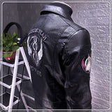 80's Leather Jacket Men's Leather Spring, Autumn and Winter Motorcycle Clothing Leather Jacket Coat Men's Clothing