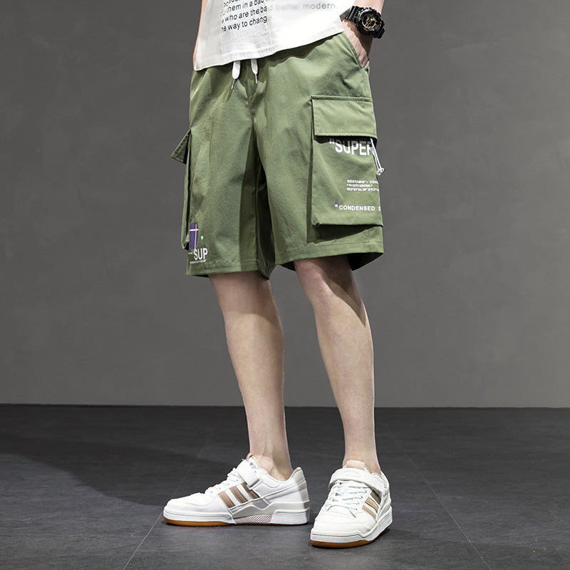 Men's Summer Shorts Men's Casual Loose plus Size Retro Sports Thin Beach Pants Fifth Pants Men's Summer Trousers