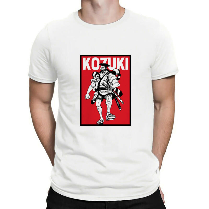 Anime Tshirts Aesthetic Men's Shirt Summer round Neck Men's Casual Anime Short Sleeve T-shirt