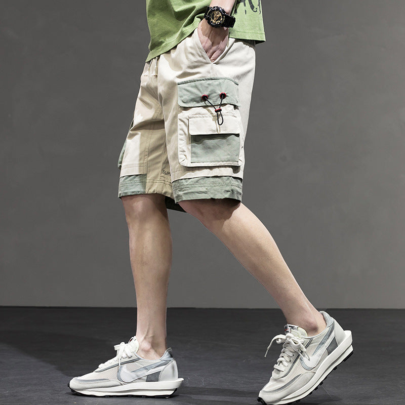 Men's Summer plus Size Retro Sports Beach Pants Shorts Casual Loose Fifth Pants Men's Summer Trousers