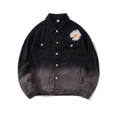 Peaceminusone Printed Unisex Denim Jacket Street Tide Brand Fall Winter Cowboy Jacket plus Size Coat