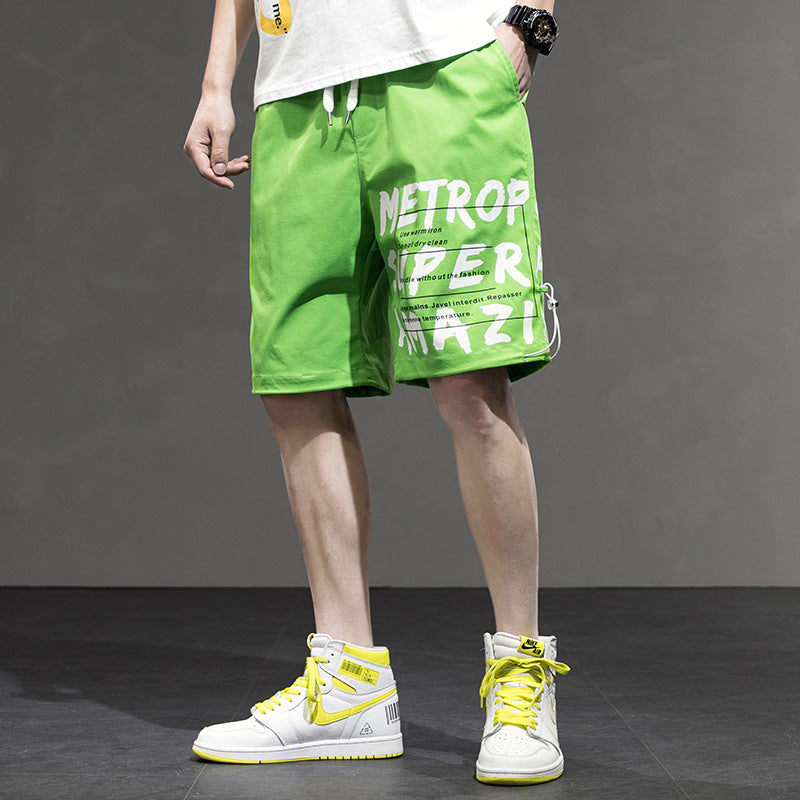 Men's Summer Shorts plus Size Retro Sports Beach Pants Casual Men's Loose Fifth Pants Men's Summer Trousers