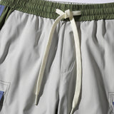 Mens Cargo Shorts Overalls Men's Summer New Mid Pants Men's Teen Fashion Brand Color Matching Large Pocket Shorts Men