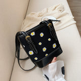 Shoulder Bag Versatile Handheld Small chrysanthemum print bag