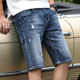 Mens Jean Shorts Summer Denim Shorts Men's Pants Casual Slim Fit Student Trendy