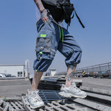 Mens Cargo Shorts Men's Summer Casual Pants Teen Fashion Brand Bags Six-Point Shorts Men