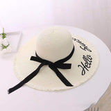 Fedora Golf Hats Letter Straw Hat Female Summer Beach Hat Sun Hat