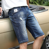 Mens Jean Shorts Summer Denim Shorts Men's Pants Casual Slim Fit Student Trendy