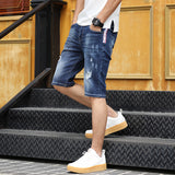 Mens Jean Shorts Summer Denim Shorts Men's Pants Casual Slim Fit Student Trendy