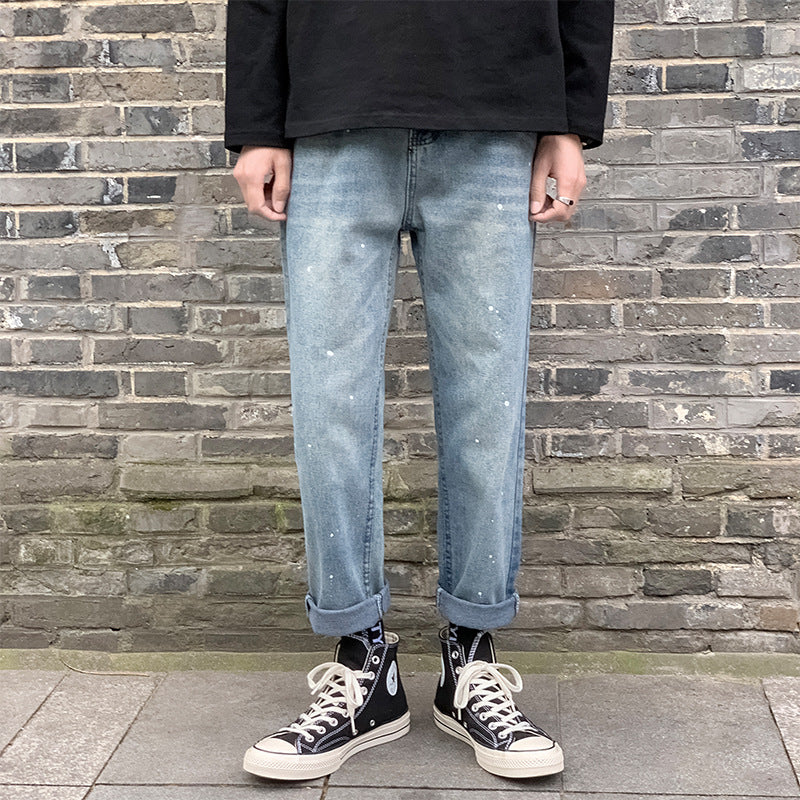 Spring Jeans Loose Straight Men's plus Size Retro Sports Casual Trousers Male Men's Clothing Men Jeans