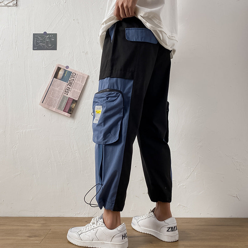Men's Summer Trousers Retro Sports Casual Loose Trendy Cropped Pants Men's Summer Trousers