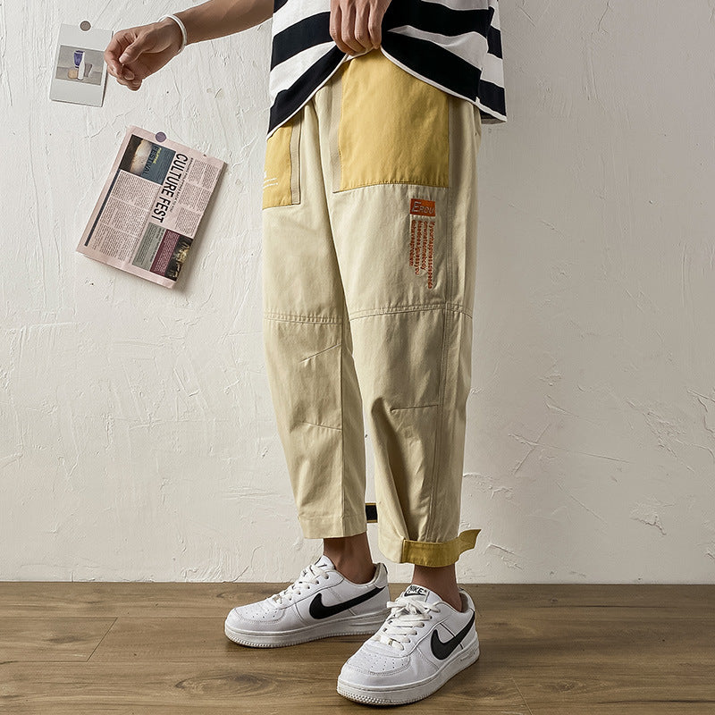 Men's Summer plus Size Retro Sports Shorts Men's Casual Loose Straight Ankle-Length Pants Men's Summer Trousers